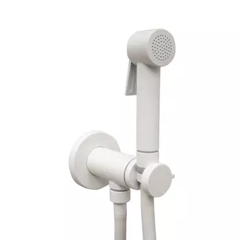 Гигиенический душ Bossini Paloma Flat E37015B.045 со смесителем, С ВНУТРЕННЕЙ ЧАСТЬЮ, белый