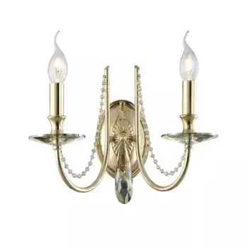 Бра Crystal Lux Victoria AP2 Gold/Amber