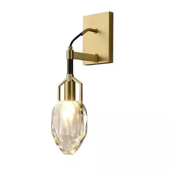 Бра DeLight Collection Wall lamp 8960-1W brass/clear