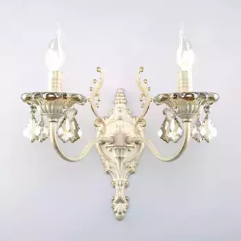 Бра Eurosvet 3281/2 белый с золотом/тонированный хрусталь Strotskis