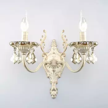 Бра Eurosvet Elisha 3281/2 белый с золотом/тонированный хрусталь Strotskis