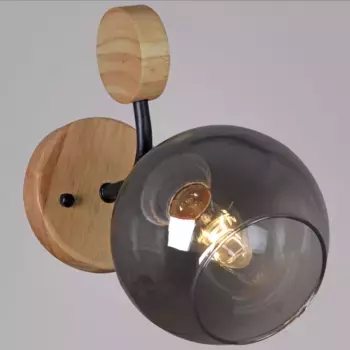 Бра Reluce 06780-0.2-01 BK+WOOD