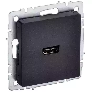 BRITE Розетка HDMI РHDMI-0-БрЧ черный IEK BR-H10-K02