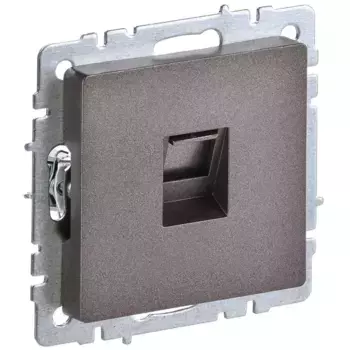 BRITE Розетка компьютерная RJ45 кат.5E РК10-БрТБ темная бронза IEK BR-K10-1-K45