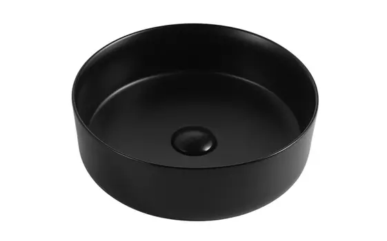 C22357K-ENG Раковина накладная 400х125мм, тонкостенная, круглая, черный (264748)