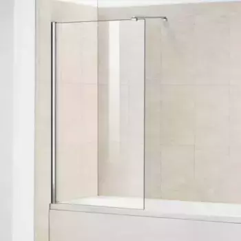 CADA XS CK TW2 09014 VPK Шторка на ванну (включая стабилизатор), неподвижный сегмент, H=1400, L=900, стекло прозр. ESG Clean