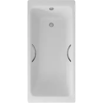 Чугунная ванна Delice Parallel 160х70 белая с ручками