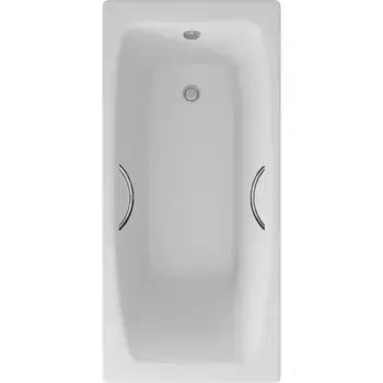 Чугунная ванна Delice Repos 170x70 белая с ручками