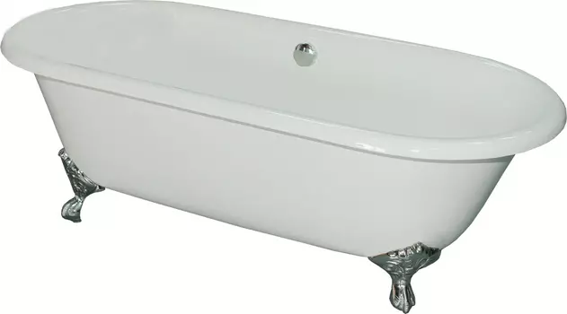 Чугунная ванна Elegansa Gretta 170x80, хромированные ножки