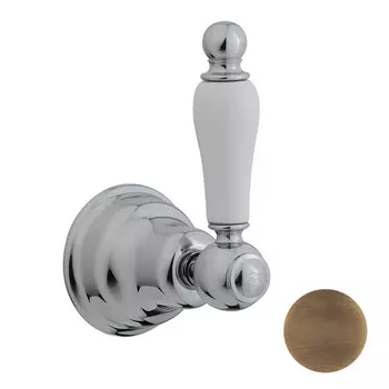 CISAL Arcana Toscana Запорный вентиль 1/2" на горячую воду,внутренняя и внешняя части в комплекте, цвет бронза