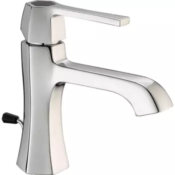 CISAL Cherie Смеситель однорычажный для раковины на 1 отверстие с донным клапаном, цвет хром/черный матовый