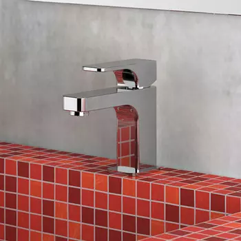 CISAL Cubic Смеситель однорычажный для раковины на 1 отверстие с донным клапаном, цвет хром