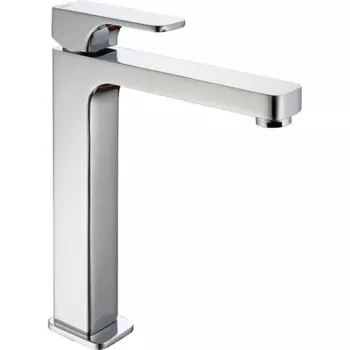 CISAL Cubic Смеситель однорычажный для раковины на 1 отверстие,высокий h200 мм,без донного клапана, цвет хром