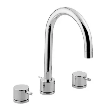 CISAL LESS NEW Смеситель для раковины на 3 отверстия, с донным клапаном, цвет хром