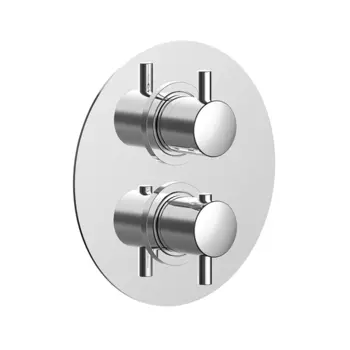 CISAL Less New Внешняя часть встраиваемого термостатического смесителя с переключателем на 3 положения, цвет хром