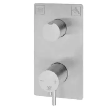 CISAL Xion Встраиваемый термостатический смеситель с переключателем на 2 положения,внешняя и внутренняя части в комплекте, цвет нержавеющая ст