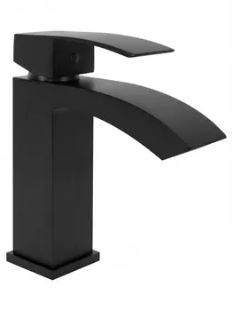 Cмеситель для раковины Hansberge CUBITO H1077BL Черный матовый