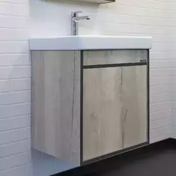 COMFORTY. Тумба-умывальник "Вена-55" дуб дымчатый с раковиной Адриана 55