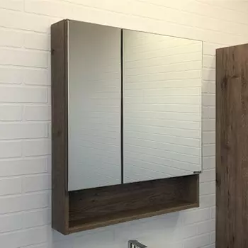 COMFORTY. Зеркало-шкаф "Никосия-70" дуб темный