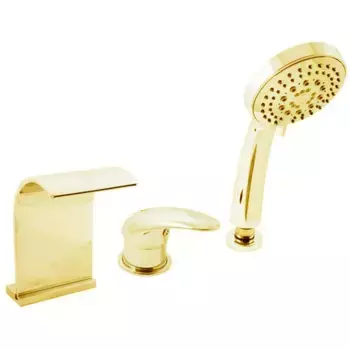 D467.5YZ DUNAJ смеситель каскадный на 3 отверстия, ЦВЕТ ЗОЛОТО