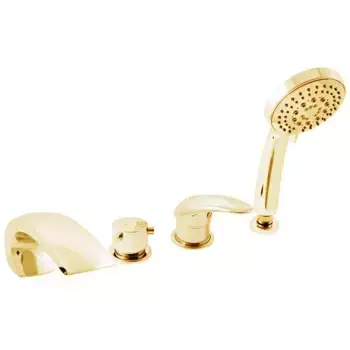 D472.5PZ DUNAJ смеситель каскадный на 4 отверстия, ЦВЕТ ЗОЛОТО