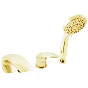 D472.5YZ DUNAJ смеситель каскадный на 3 отверстия, ЦВЕТ ЗОЛОТО