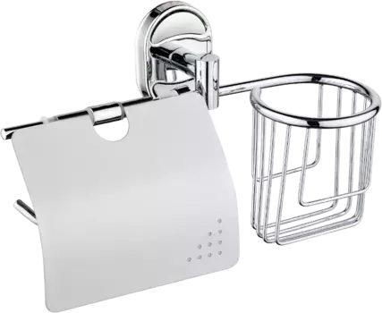 Держатель для туалетной бумаги и освежителя РМС хром