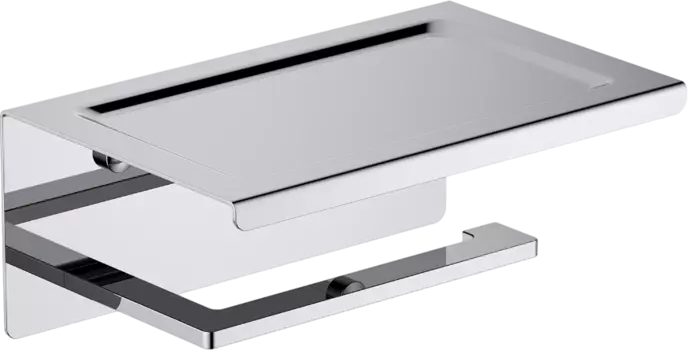 Держатель туалетной бумаги AQUATEK Либра AQ4309CR с полкой для телефона, хром