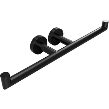 Держатель туалетной бумаги Bemeta White черный двойной