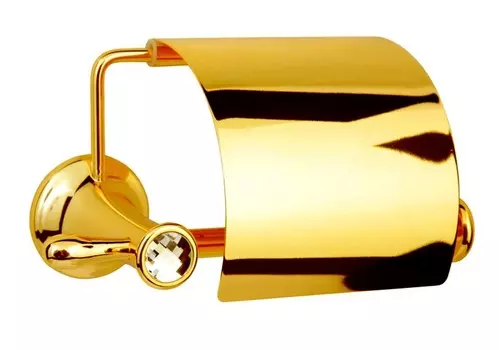 Держатель туалетной бумаги Boheme Chiaro золото с кристаллами Swarovski