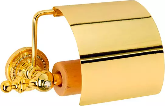 Держатель туалетной бумаги Boheme Imperiale золото с кристаллами Swarovski