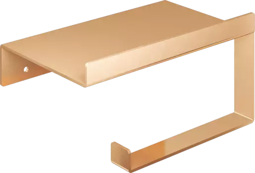Держатель туалетной бумаги DECOR BANYO SS 304 Gold золотой, с полкой для телефона