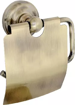 Держатель туалетной бумаги с крышкой Fixsen Retro бронза, античная латунь