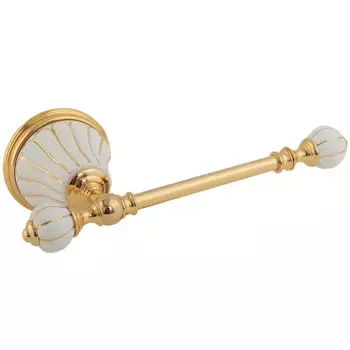 Держатель туалетной бумаги Migliore Olivia бело-золотой