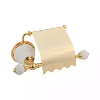 Держатель туалетной бумаги Migliore Olivia бело-золотой