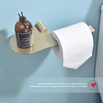 Держатель туалетной бумаги Raglo R300.03.03 золотой сатин