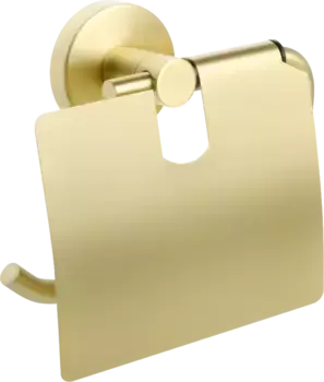 Держатель туалетной бумаги с крышкой Fixsen Comfort Gold золото-сатин