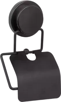 Держатель туалетной бумаги с крышкой Fixsen Magic Black черный