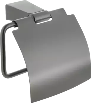 Держатель туалетной бумаги с крышкой Fixsen Trend Graphite графит-сатин