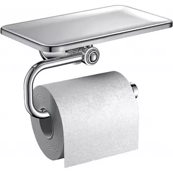 Держатель туалетной бумаги с полкой Cezares Liberty хром