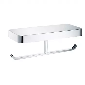 Держатель туалетной бумаги Wonzon & Woghand WW-8356 хром, с полкой