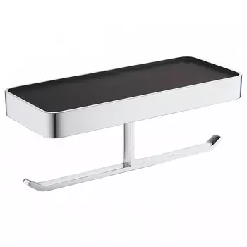 Держатель туалетной бумаги Wonzon & Woghand WW-8356A хром, с полкой