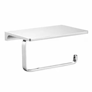 Держатель туалетной бумаги Wonzon & Woghand WW-9126 хром, с полкой