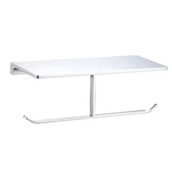 Держатель туалетной бумаги Wonzon & Woghand WW-9156 хром, с полкой