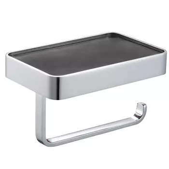 Держатель туалетной бумаги Wonzon & Woghand WW-9536 хром, с полкой