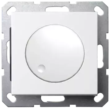 Диммер LED Jasmart в комплекте с накладкой 30-400W 230V 50Hz с возможностью подключения спутника белый глянцевый G4012W