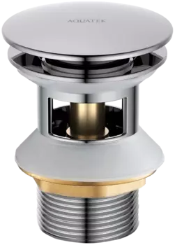 Донный клапан для раковины AQUATEK AQ6002CR с переливом, хром