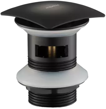 Донный клапан для раковины AQUATEK AQ6004MB с переливом, матовый черный