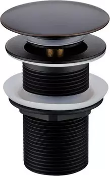 Донный клапан для раковины Boheme черный матовый