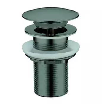 Донный клапан для раковины Boheme темный хром глянцевый